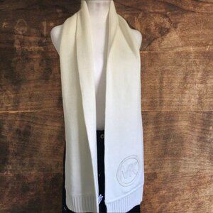 Michael Kors Women’s Rib Scarf Off White Large Logo